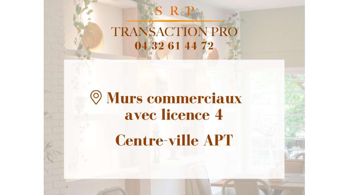 A vendre murs commerciaux avec licence 4 à Apt