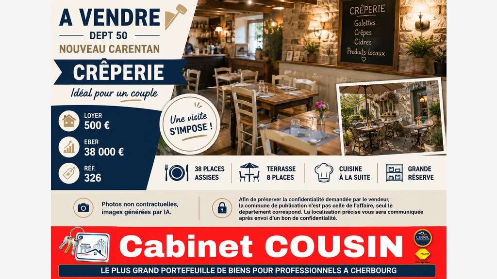 Vente crêperie sur Carentan