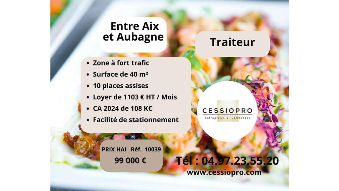 Vente FDC bouche clé en main entre Aix et Aubagne