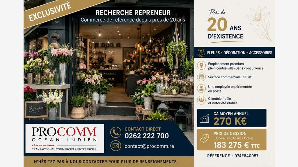 FDC fleurs décoration à vendre à l'Etang-Salé