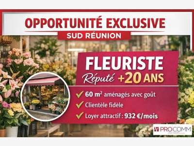 A louer magasin de fleurs de 60m² à Saint Louis