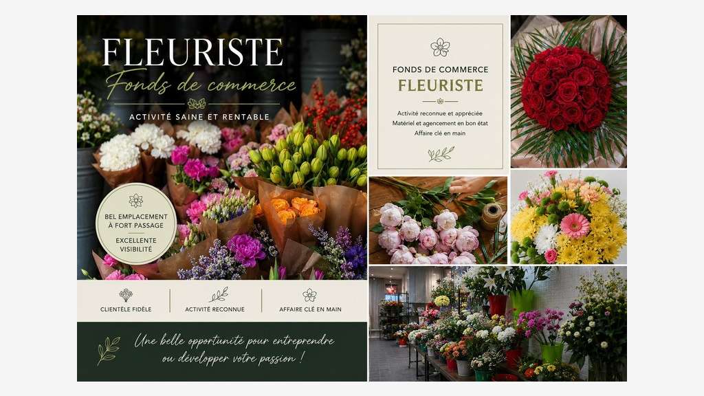 Vente FDC fleuriste emplacement N°1 à Ventabren