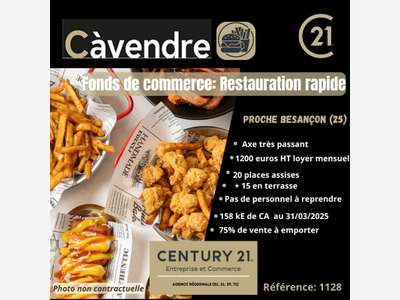 Vente restauration rapide proche de Besançon