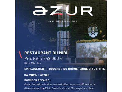 Vente Restaurant dans les Bouches-du-Rhône