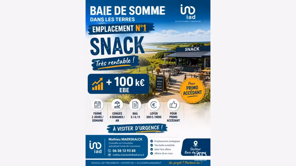 Vente restauration rapide empl N°1 sur Abbeville