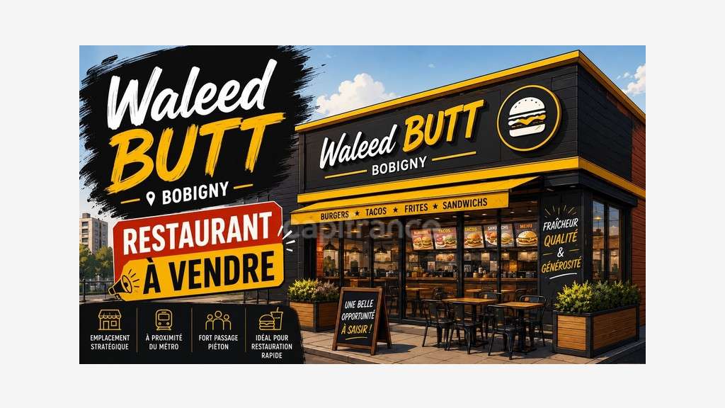 Restaurant rapide terrasse à vendre à Bobigny