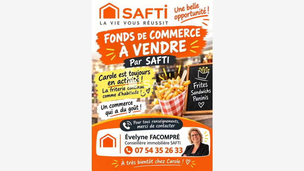 Friterie – Snacking avec belle notoriété à Peti