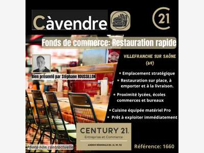 Vente restauration rapide à Villefranche-sur-Saône