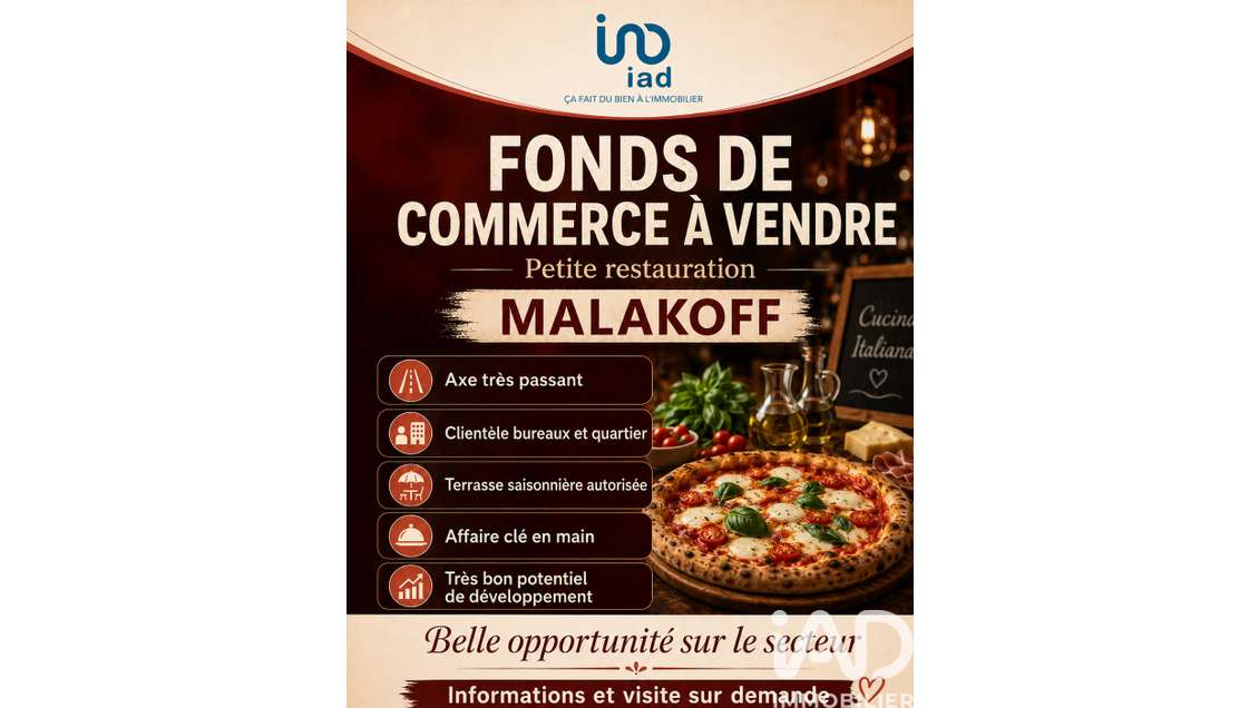 AV restauration rapide axe très passantt Malakoff