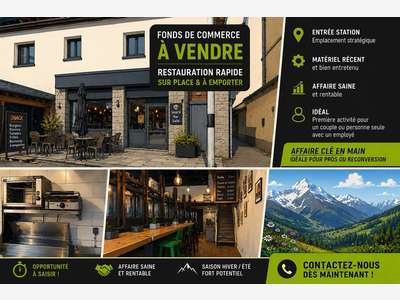 Vente FDC restauration rapide en station de Savoie