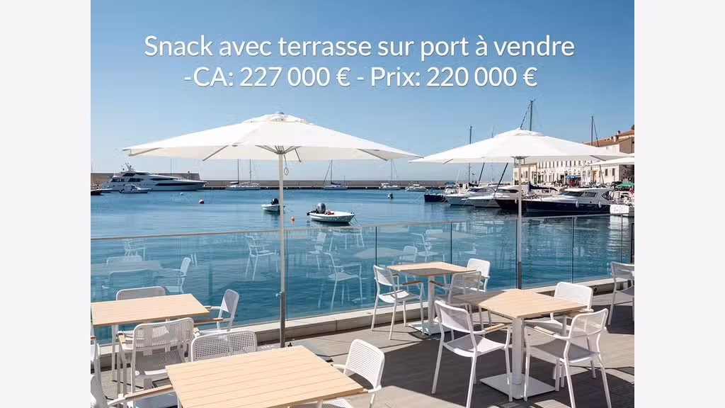Vente restaurant snack 32 couverts à Nice plage