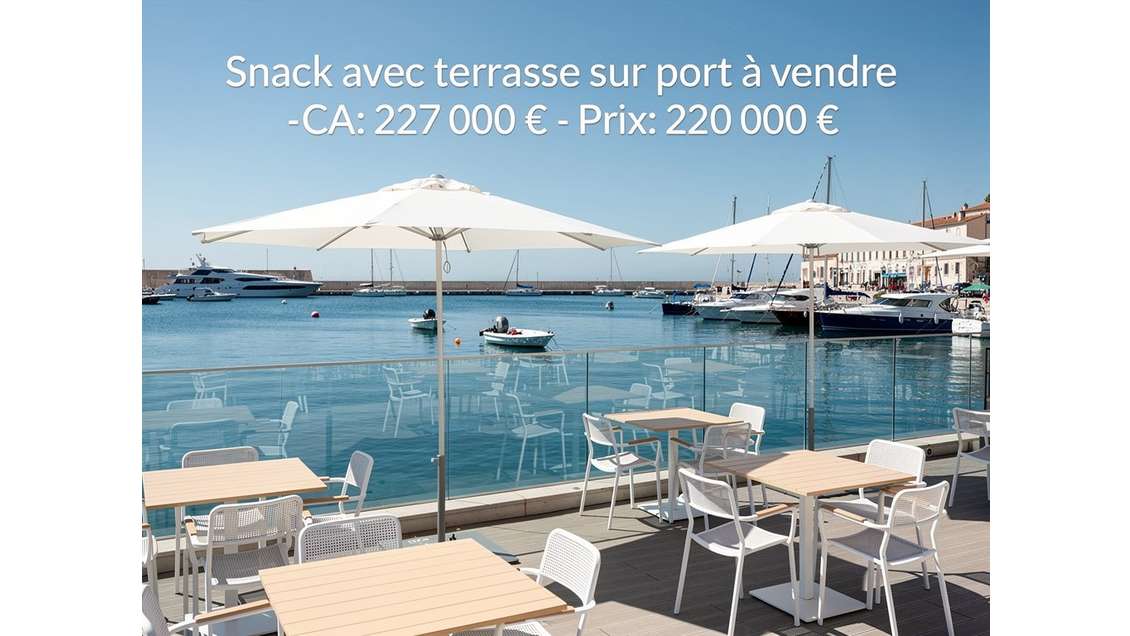 Vente restaurant snack 32 couverts à Nice plage