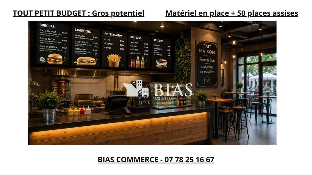 Vente restauration rapide de 110m² secteur Rouen