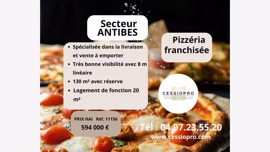 Pizzéria Franchisée, spécialisée livraison Antibes