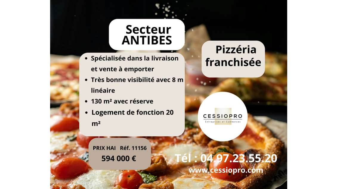 Pizzéria Franchisée, spécialisée livraison Antibes