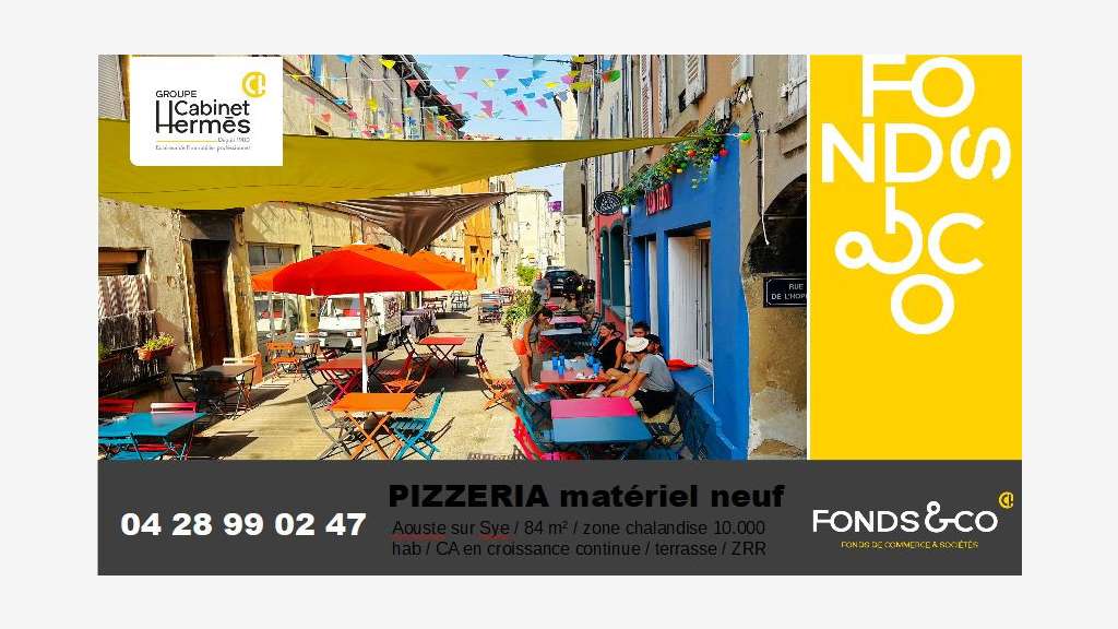 Vente pizzeria matériel neuf à Aouste sur Sye