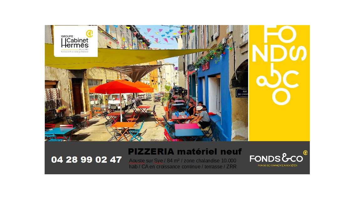 Vente pizzeria matériel neuf à Aouste sur Sye