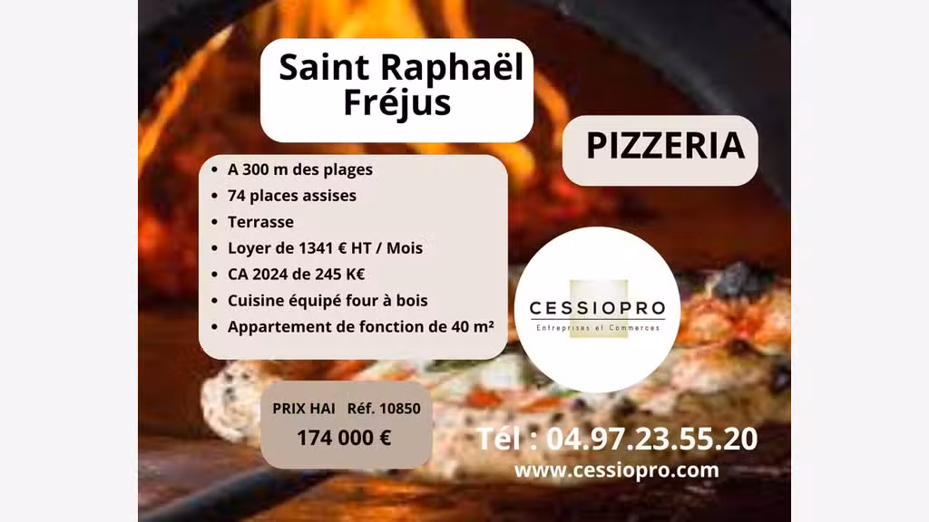 A vendre pizzeria feu de bois à Saint Raphaël