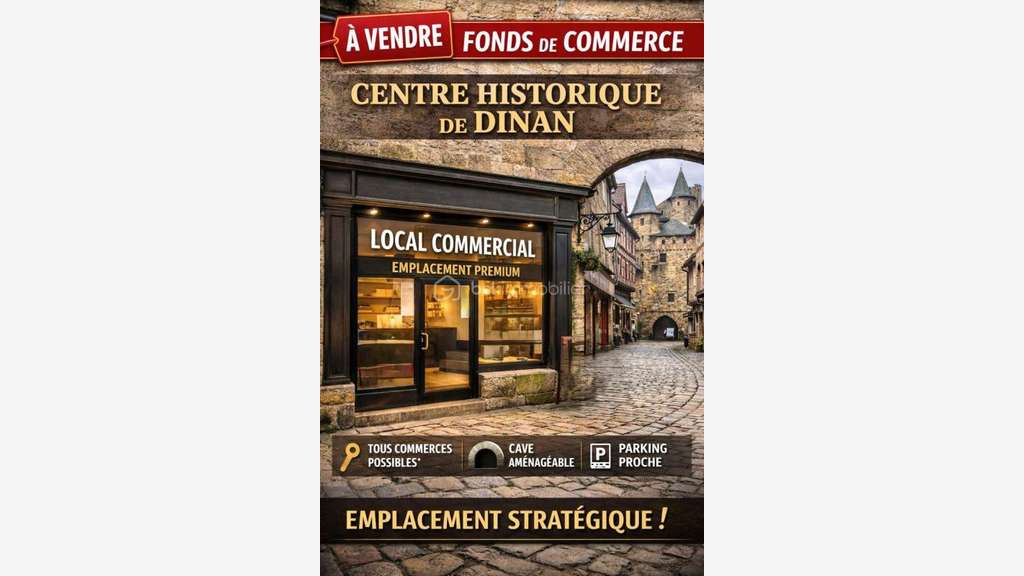 Vente FDC de 41m² en centre historique de Dinan