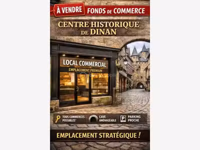 Vente FDC de 41m² en centre historique de Dinan