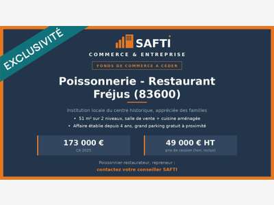 Vente poissonnerie et restaurant 51m² à Fréjus