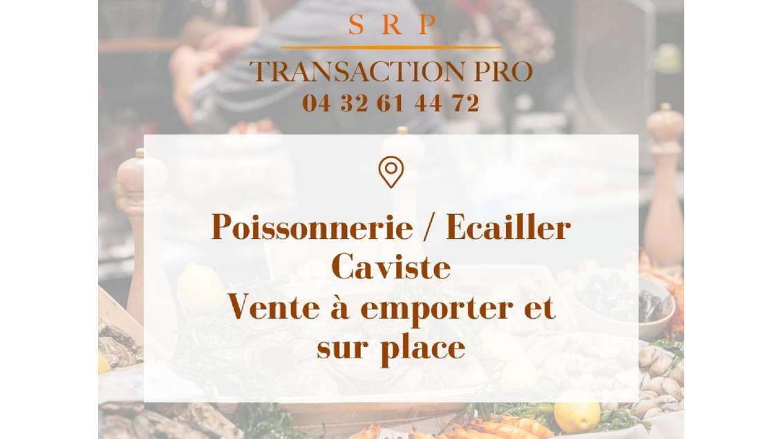 Vente poissonnerie/ecailler en village Luberon