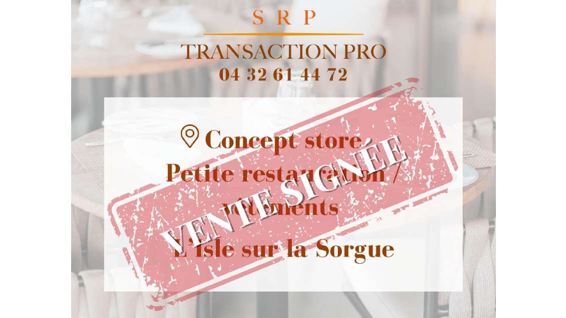 AV FDC restauration vêtements à l'Isle sur Sorgue