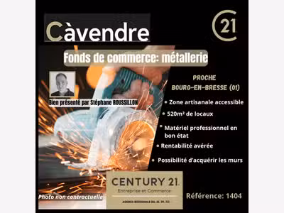 Vente TPE Métallerie proche de Bourg En Bresse