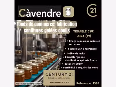 À céder entreprise artisanale confitures gelées 39