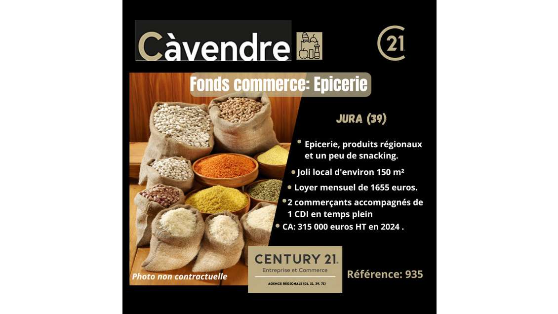 Vente Epicerie région des Lacs à Lons le Saunier