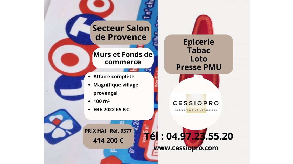 Vente épicerie tabac loto PMU presse Salon de Pce