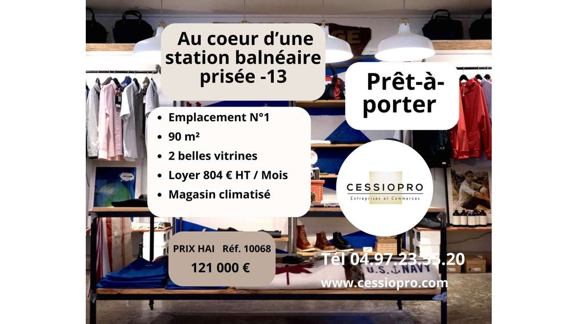 Vente FDC prêt-à-porter de 90m² empl N°1