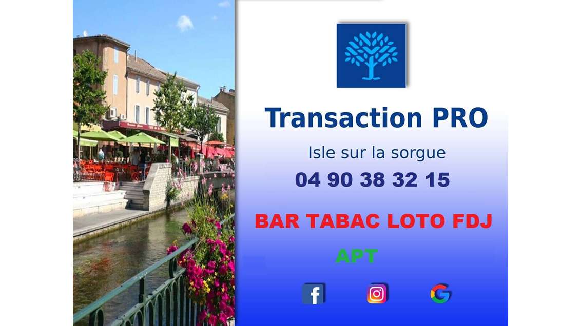 Vente fonds de bar tabac FDJ dans le Vaucluse