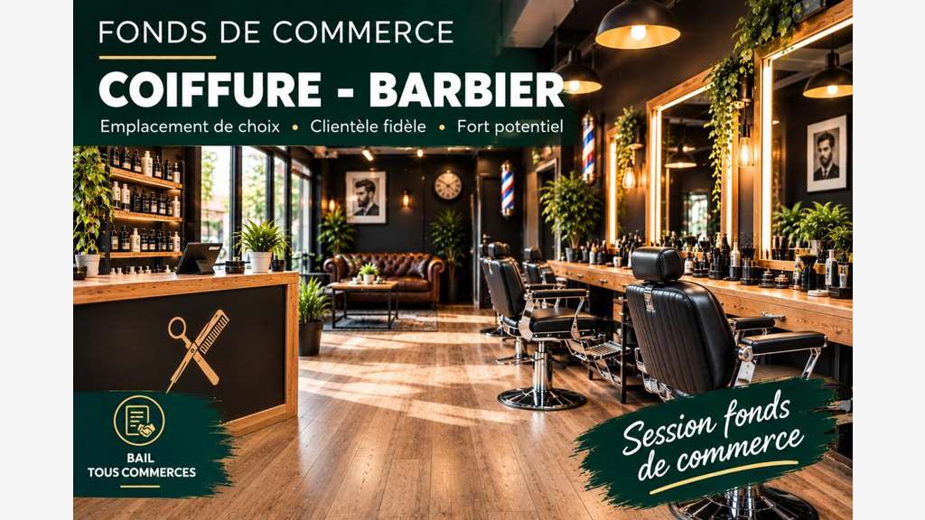 Vente FDC barber coiffeur empl premium Avignon