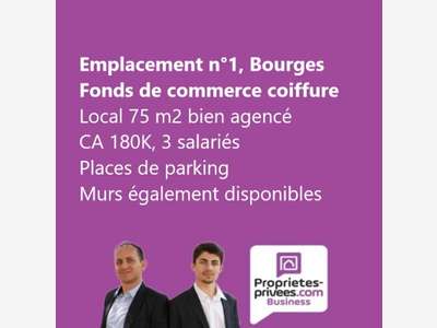 Vente salon de coiffure emplacement N°1 à Bourges