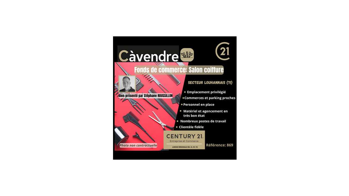Vente fonds de commerce coiffure à Louhans