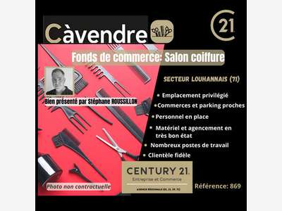 Vente fonds de commerce coiffure à Louhans