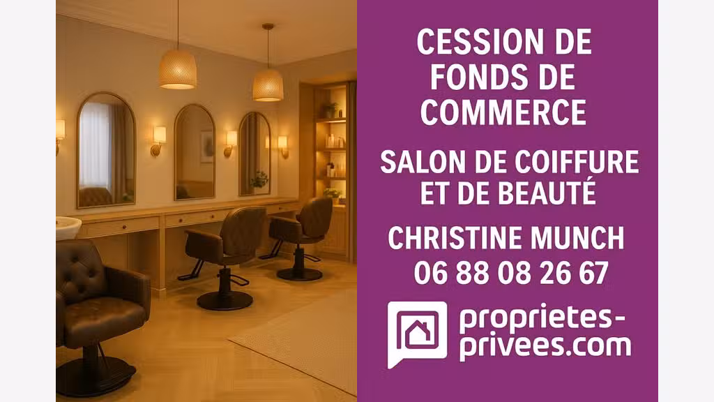 Vente salon de coiffure et de beauté à Pontoise