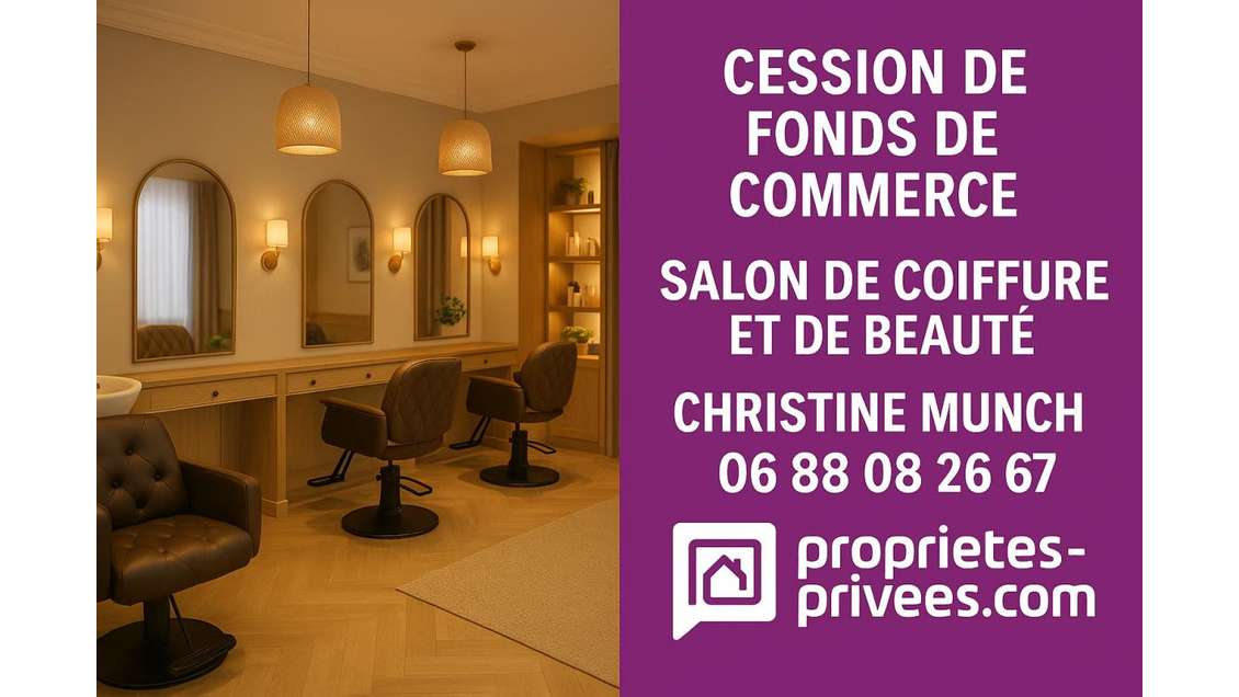 Vente salon de coiffure et de beauté à Pontoise