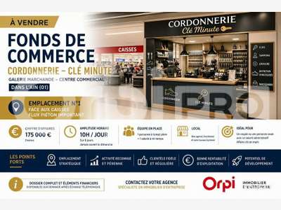 FDC cordonnerie clé à vendre galerie marchande Ain