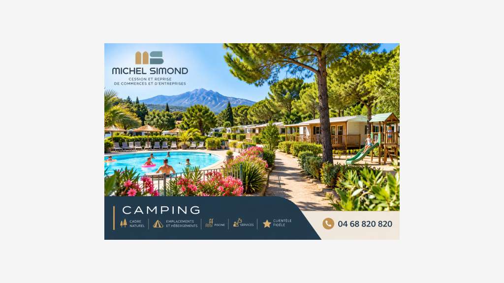 AV camping familial tourisme vert murs et fonds 66