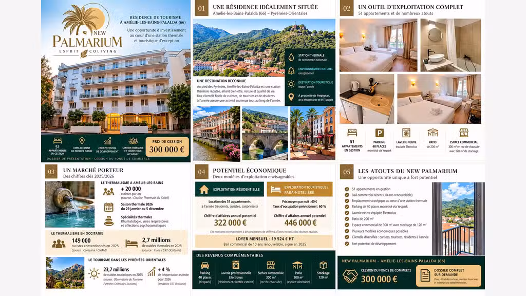 fonds de commerce résidence de tourisme