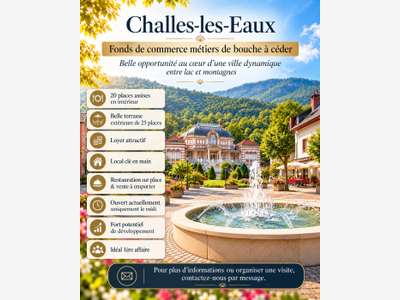 Restaurant à céder à Challes-les-Eaux