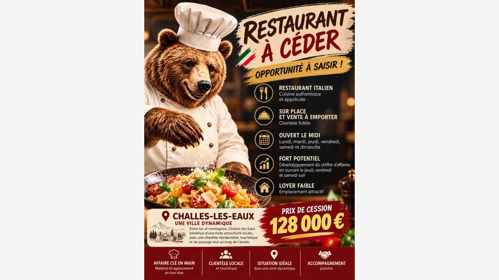 RESTAURANT ITALIEN À CÉDER