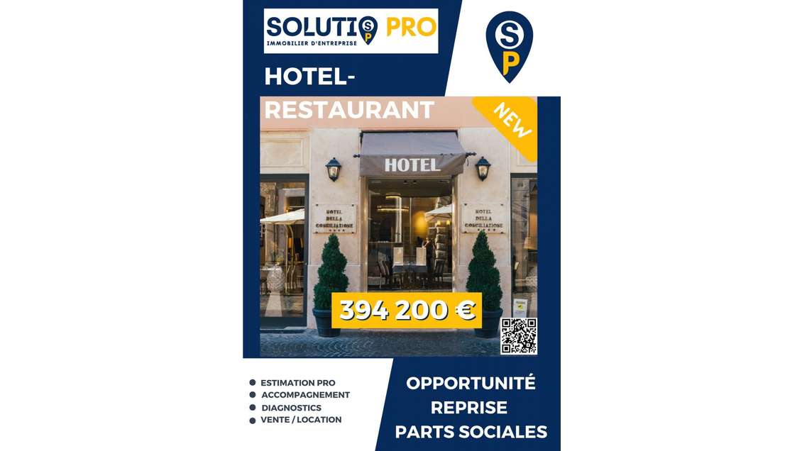 Vente parts SARL hôtel restaurant à Étauliers