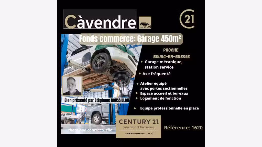 Vente garage mécanique proche de Bourg en Bresse