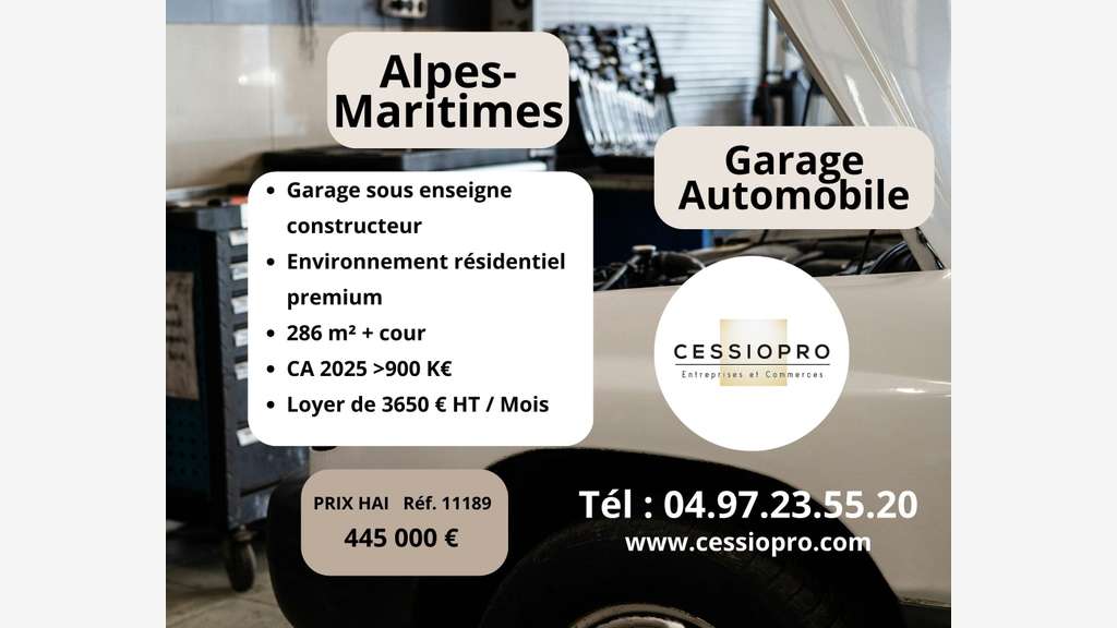 AV garage automobile sous enseigne Alpes Maritimes