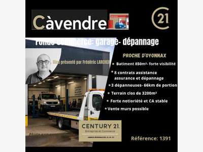 Vente FDC garage dépannage proche d'Oyonnax