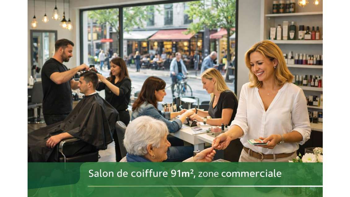 Cède salon de coiffure de 91m² à Antibes centre