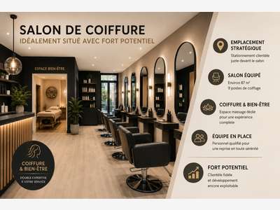 Vente salon de coiffure idéalement situé Chemillé